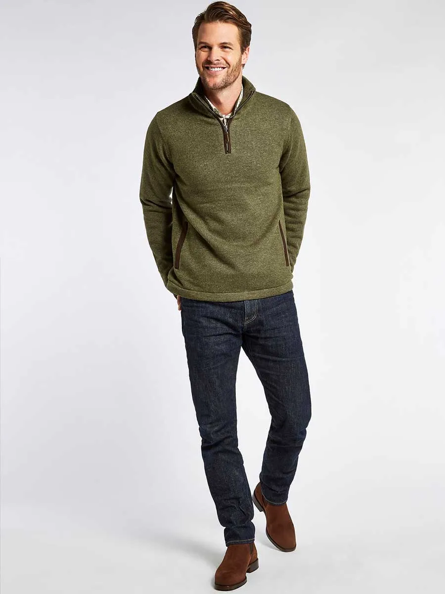 DUBARRY Feeney Zip Neck Windproof Sweater - Men's - Dusky Green