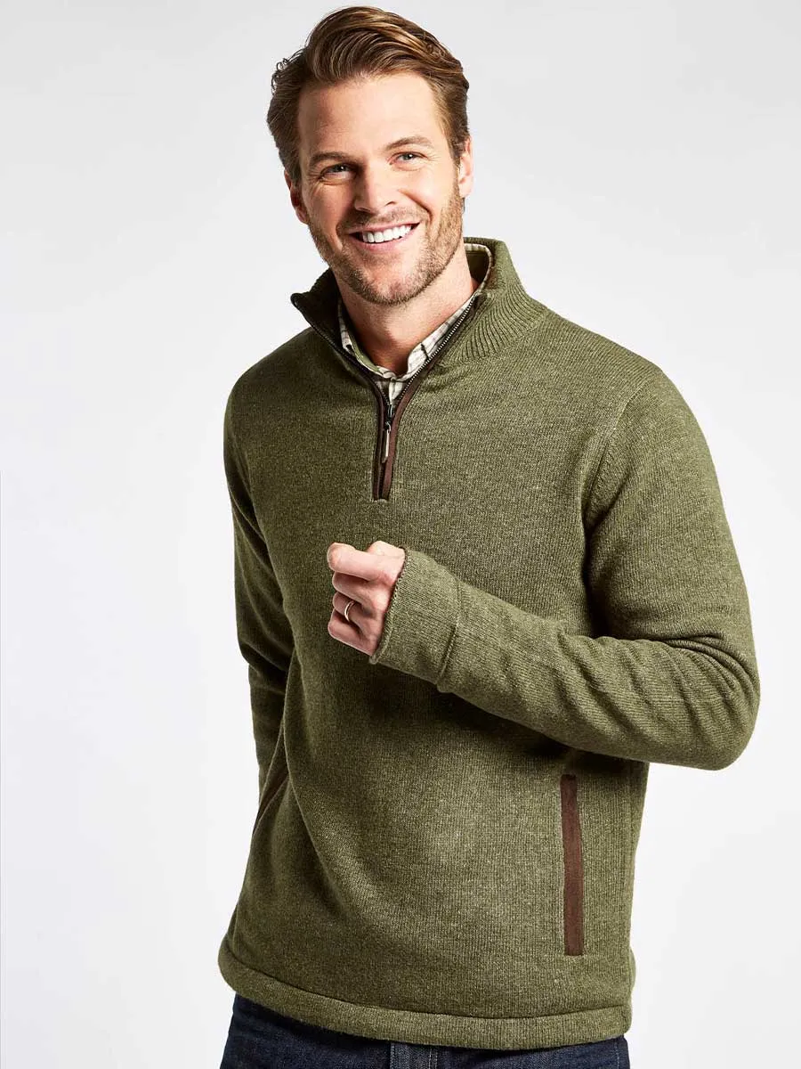 DUBARRY Feeney Zip Neck Windproof Sweater - Men's - Dusky Green