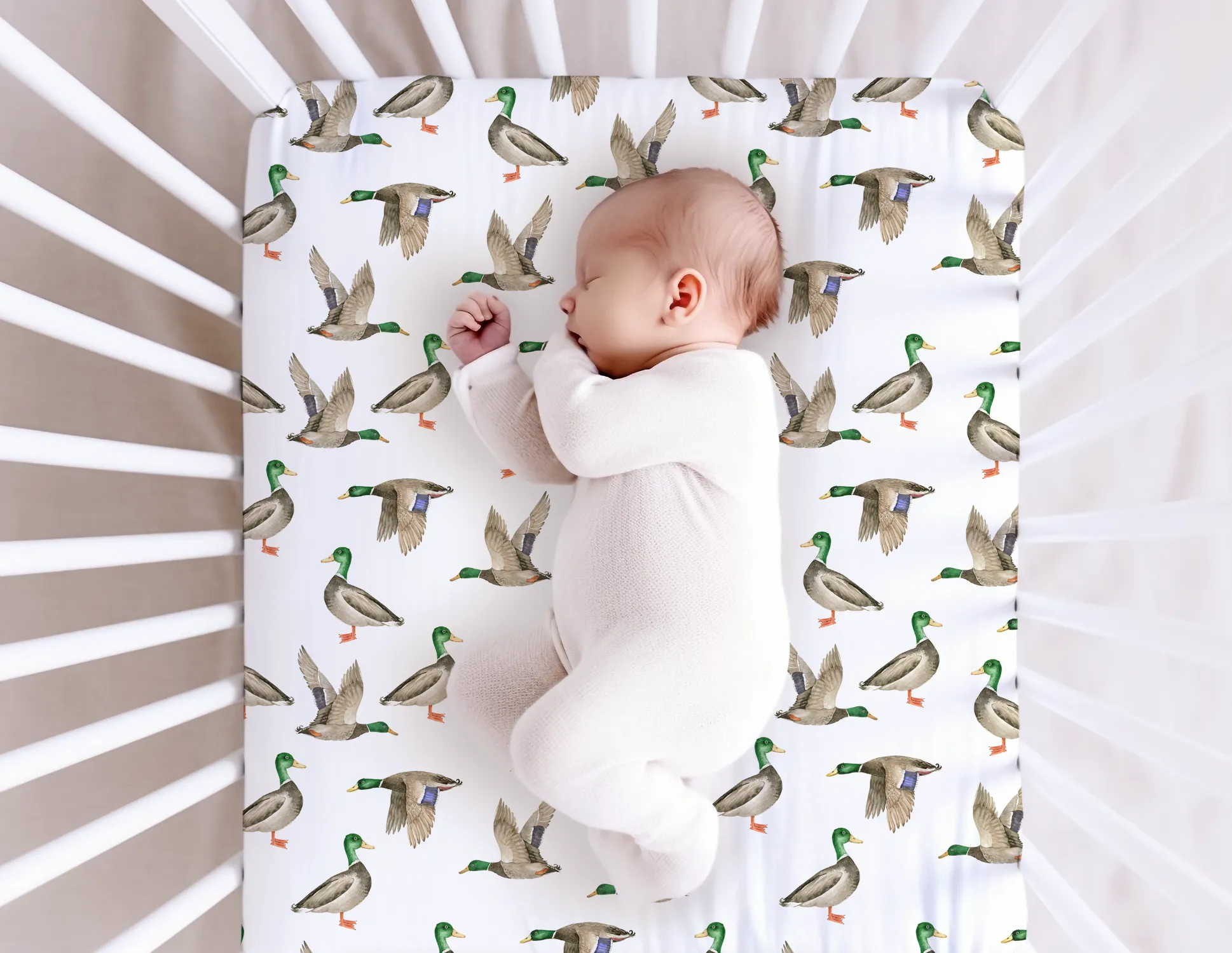 Duck hunting Nursery, Mallard Duck Crib Sheet, Hunting Baby, Baby Gift, Duck Crib Sheet, Hunting Nursery, GSP Nursery, Baby Shower Gift,