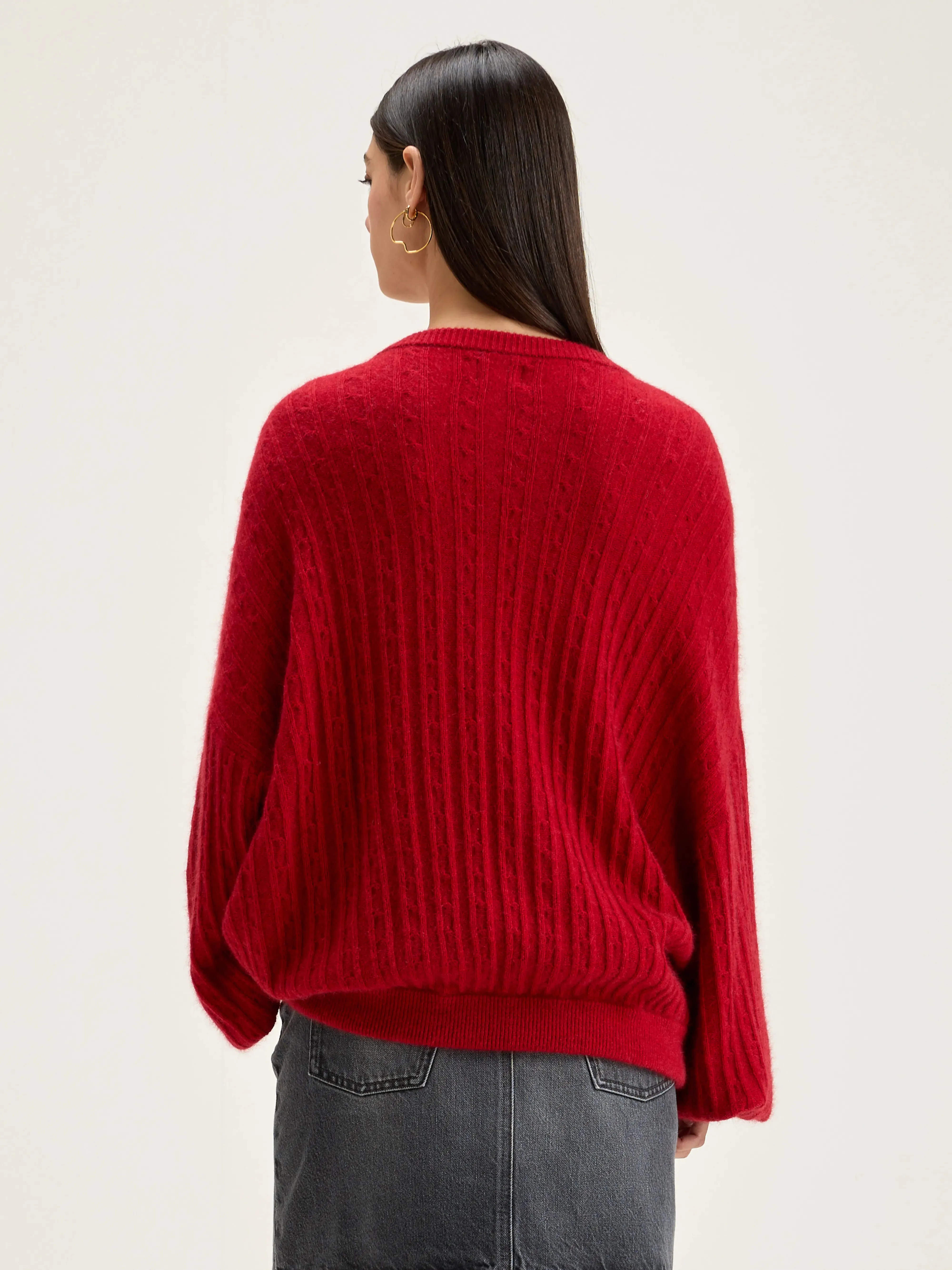 Dukas cropped sweater (242 / W / ECARLATE)