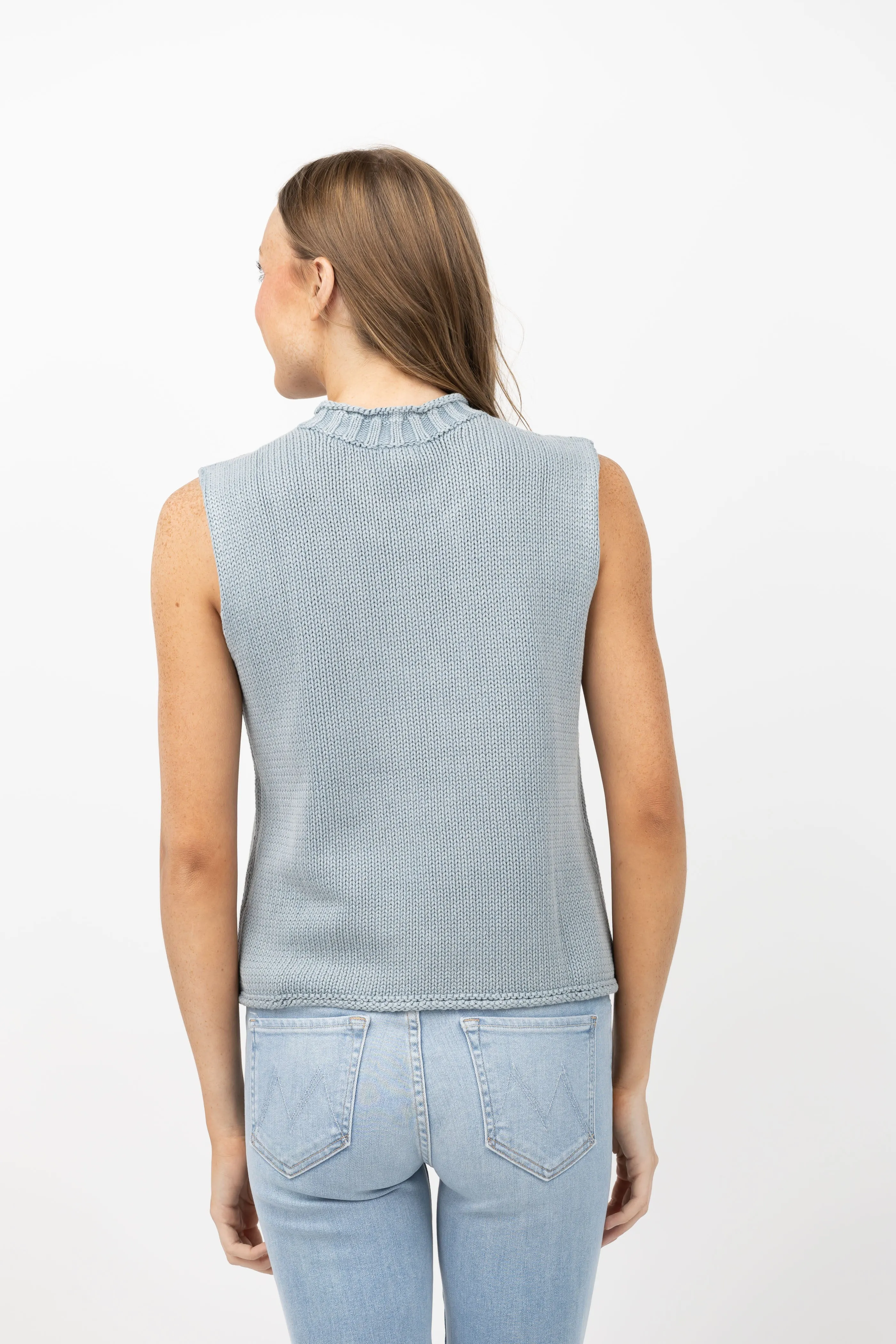 Dylan Hudson Sweater in Faded Denim