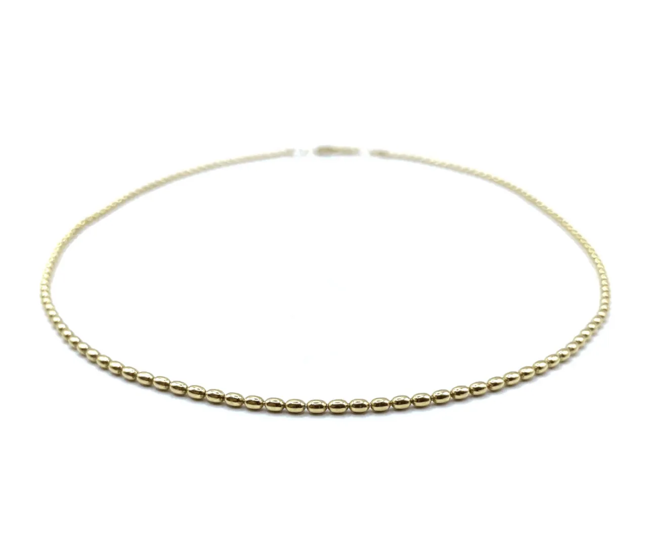 Erin Gray 14k Gold Filled 15” Oval Bead Necklace