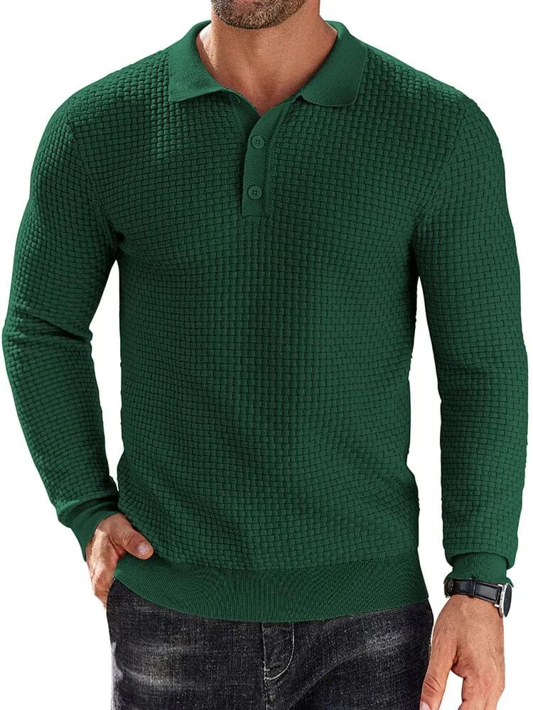 Fashion Knit Polo Collar Sweater (US Only)