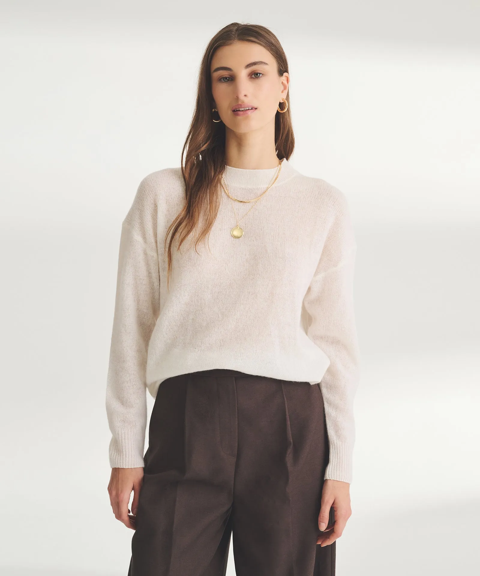 Featherweight Cashmere Crewneck Sweater