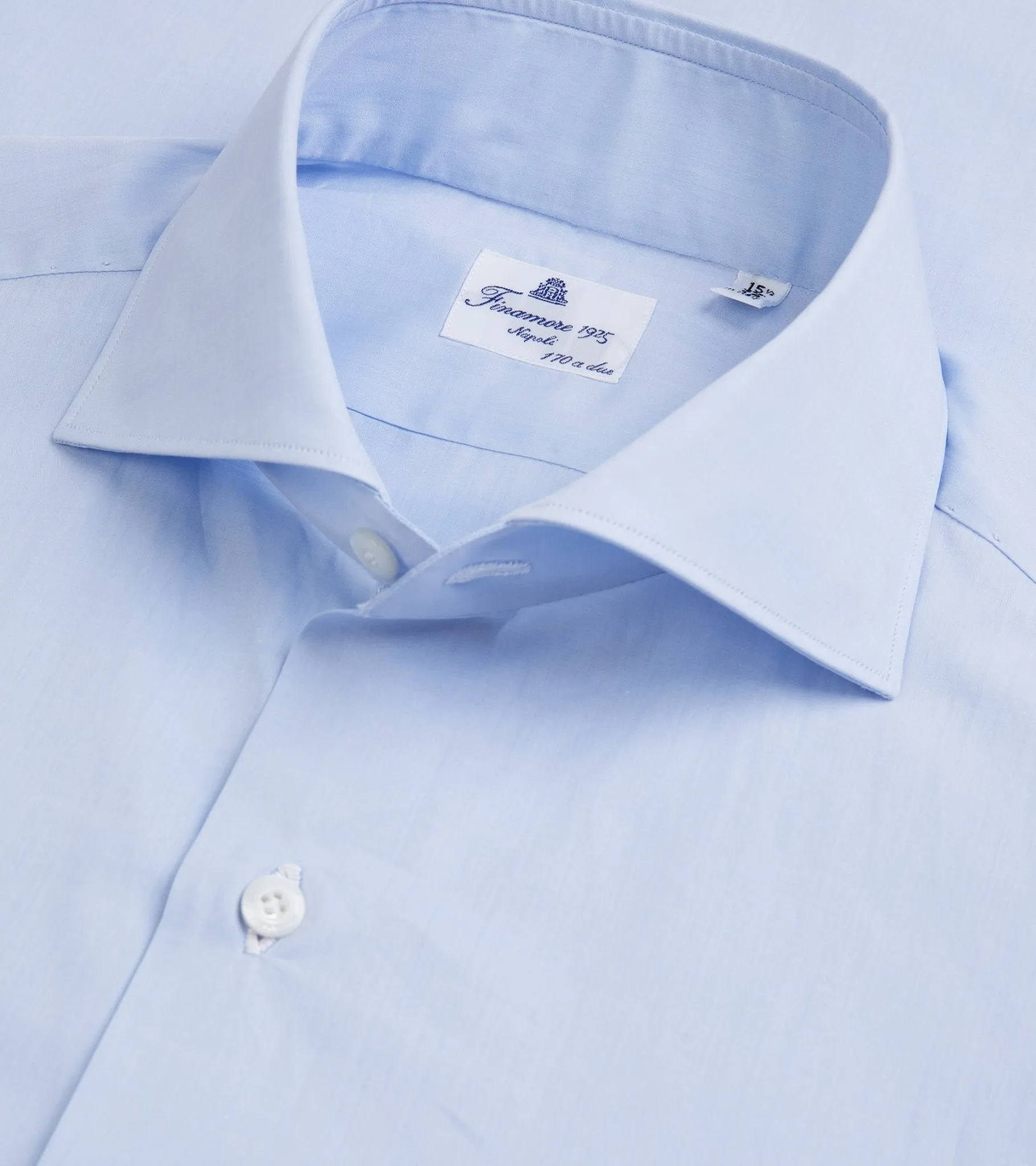 Finamore Milano Eduardo 170 Giza Cotton Formal Shirt: Blue