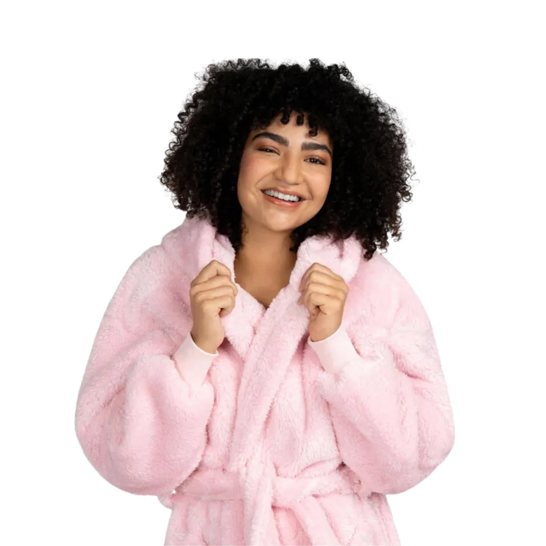 Fluffy Pink Oodie Dressing Gown ™