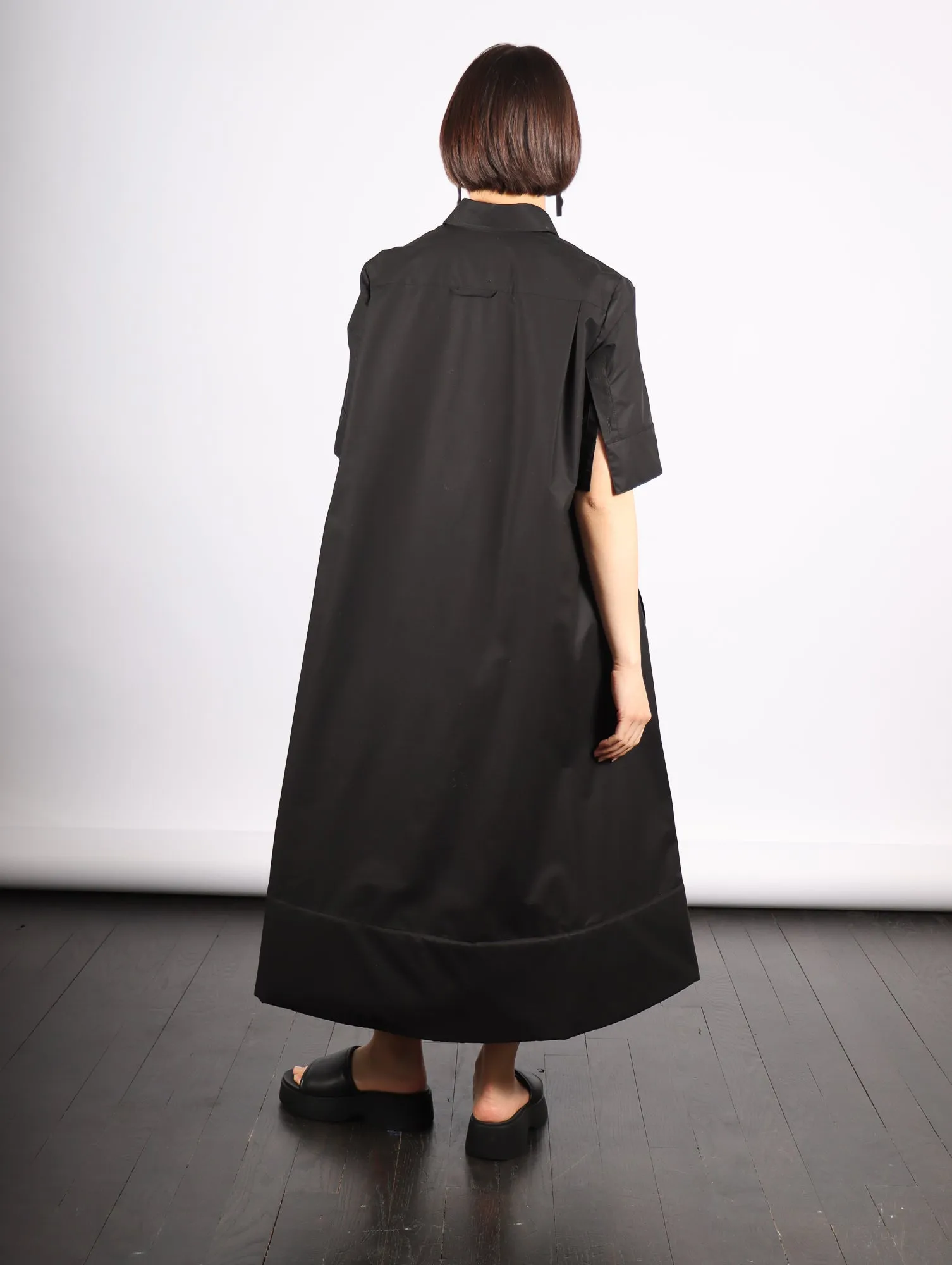 Foam Bottom Shirt Dress in Black by Melitta Baumeister