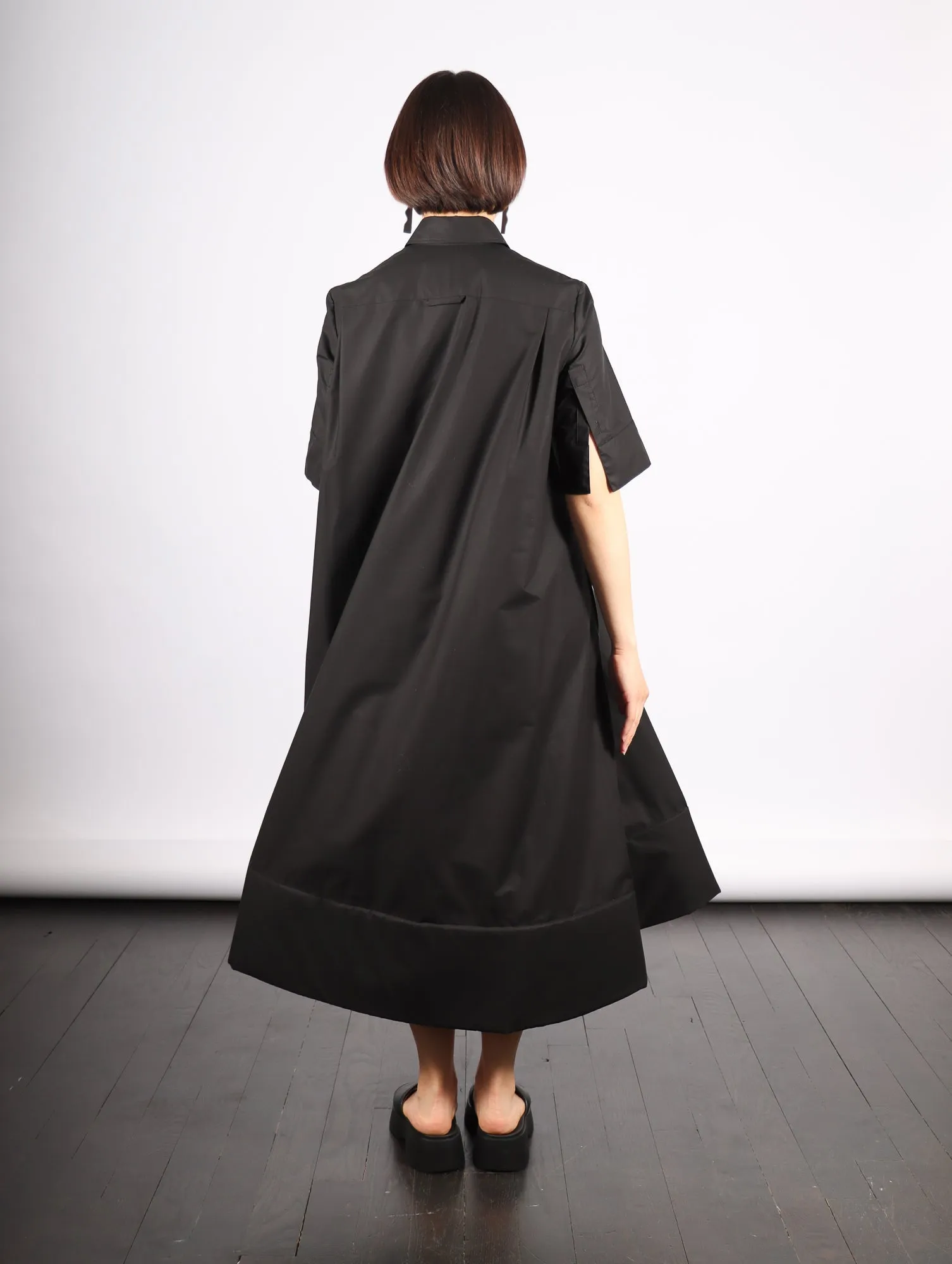 Foam Bottom Shirt Dress in Black by Melitta Baumeister