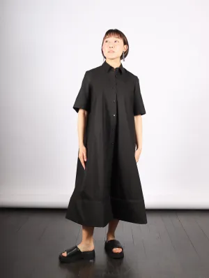 Foam Bottom Shirt Dress in Black by Melitta Baumeister