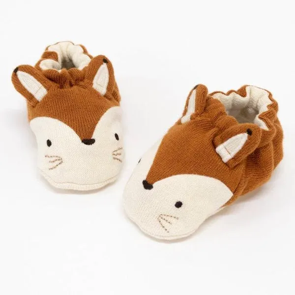 Fox Baby Bonnet and Booties Set