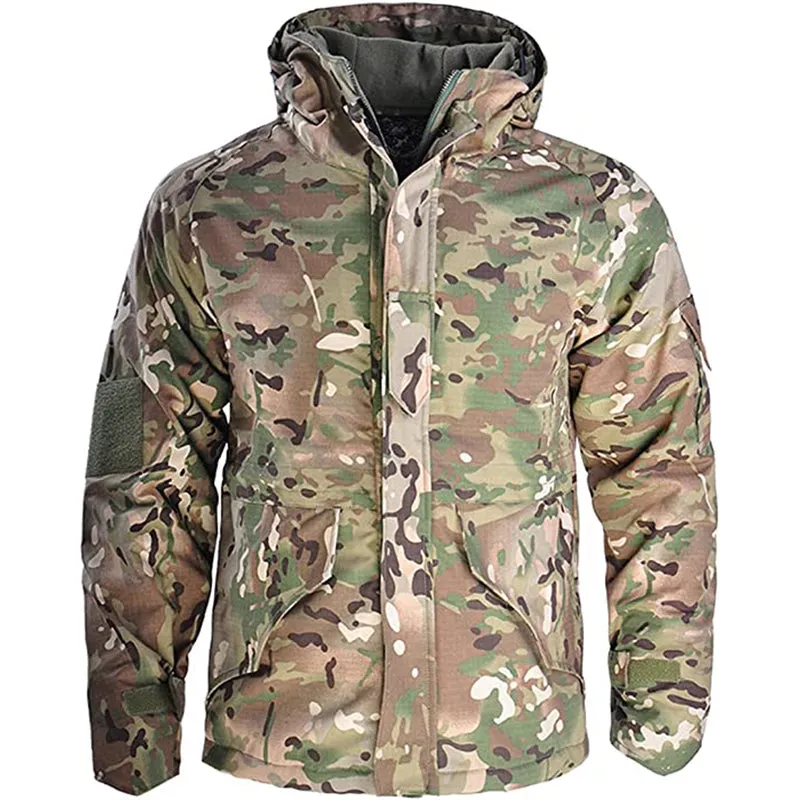 G8 Soft Shell Tactical Jacket Coat Military Fleece Hooded