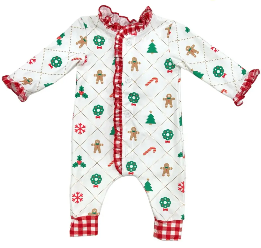 Gingerbread Pajamas with Butt Flap