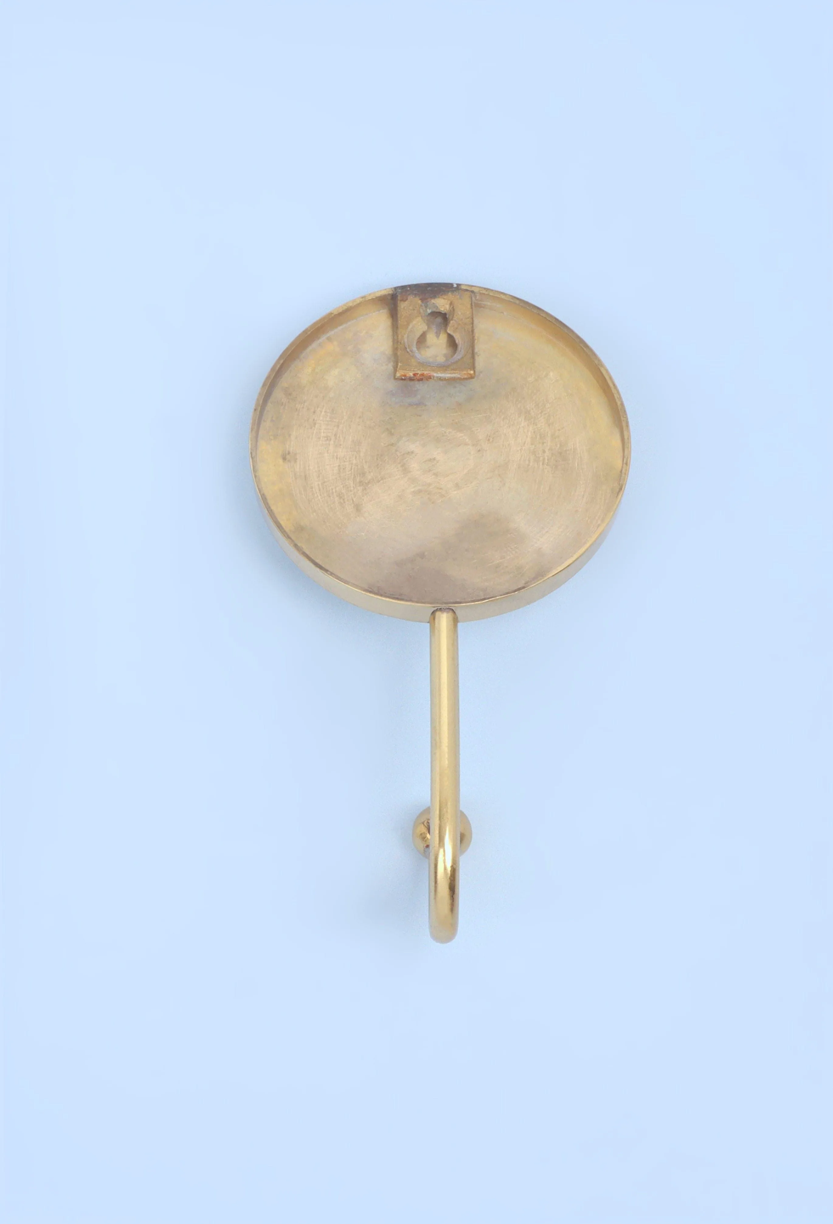 Gold Mother Of Pearl Patterned Brass Coat Hooks