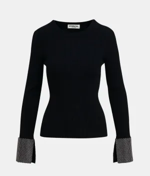 Gomi Rib-knit Sweater - Black