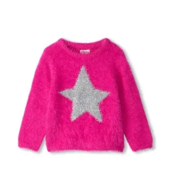 Hatley Furry Sweater - Rose Violet