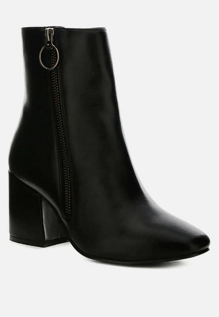 helen block heel leather boots