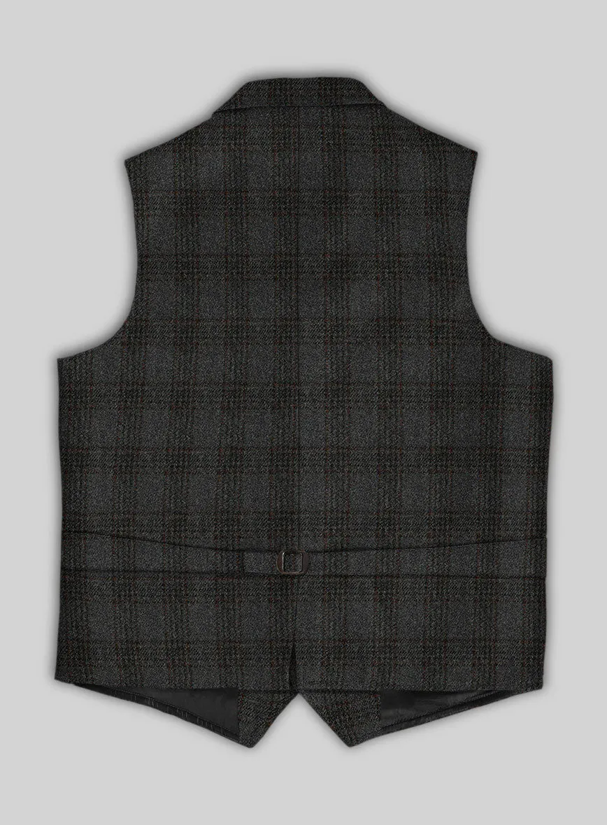 Highlander Gray Classic Check Tweed Hunting Vest