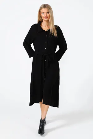 Ines Shirtdress in Black