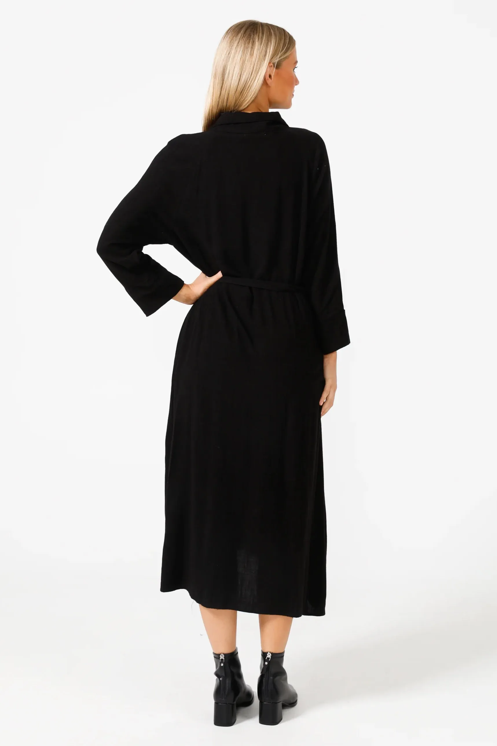 Ines Shirtdress in Black