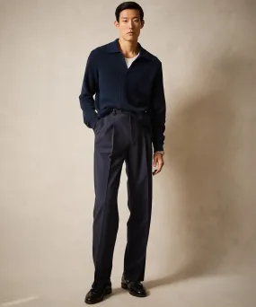 Italian Tropical Wool Wythe Trouser in Navy