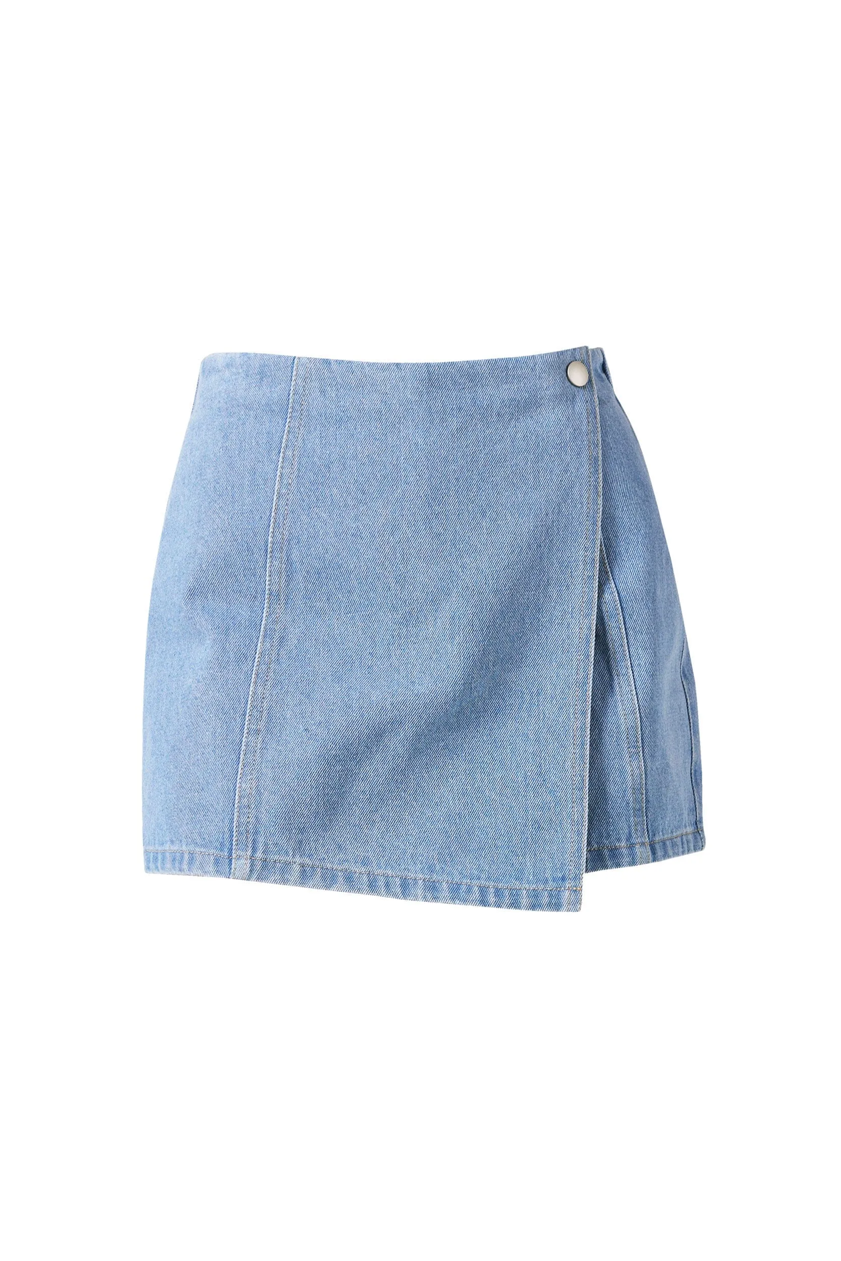 Jeanette Light Wash Denim Skort