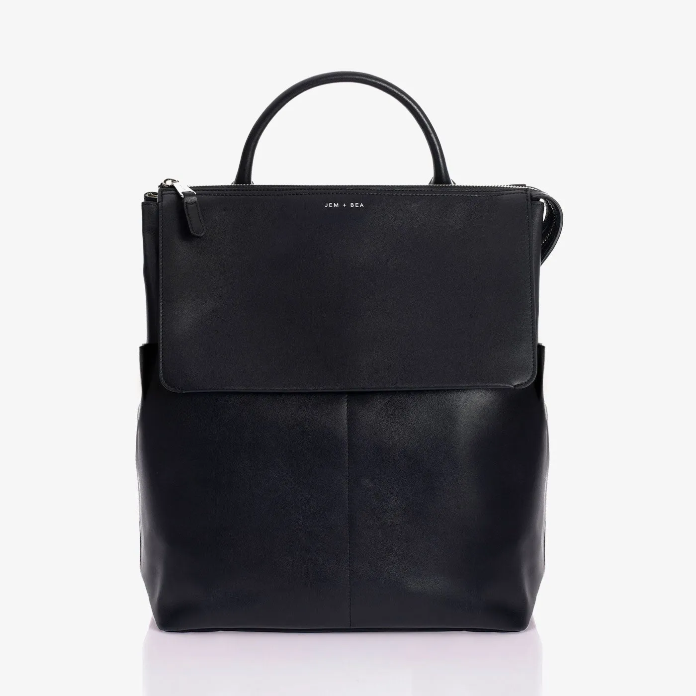 Jem   Bea Jemima Diaper Bag | Ada Backpack Black Leather