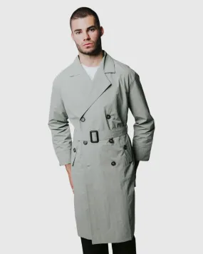 Justin Cassin Warner Buttoned Coat in Green Color