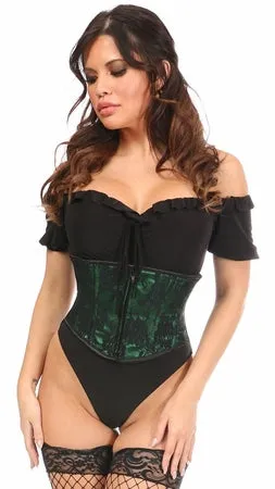 Lavish Mini Cincher Corset w/Black Lace Overlay - 6 Color Options