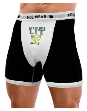 Let's Get Lit Menorah Mens Boxer Brief Underwear