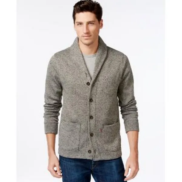 Levis Mens Patterned Shawl Collar Sweater