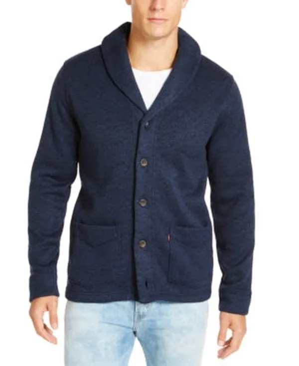 Levis Mens Patterned Shawl Collar Sweater