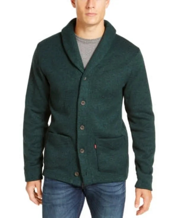 Levis Mens Patterned Shawl Collar Sweater