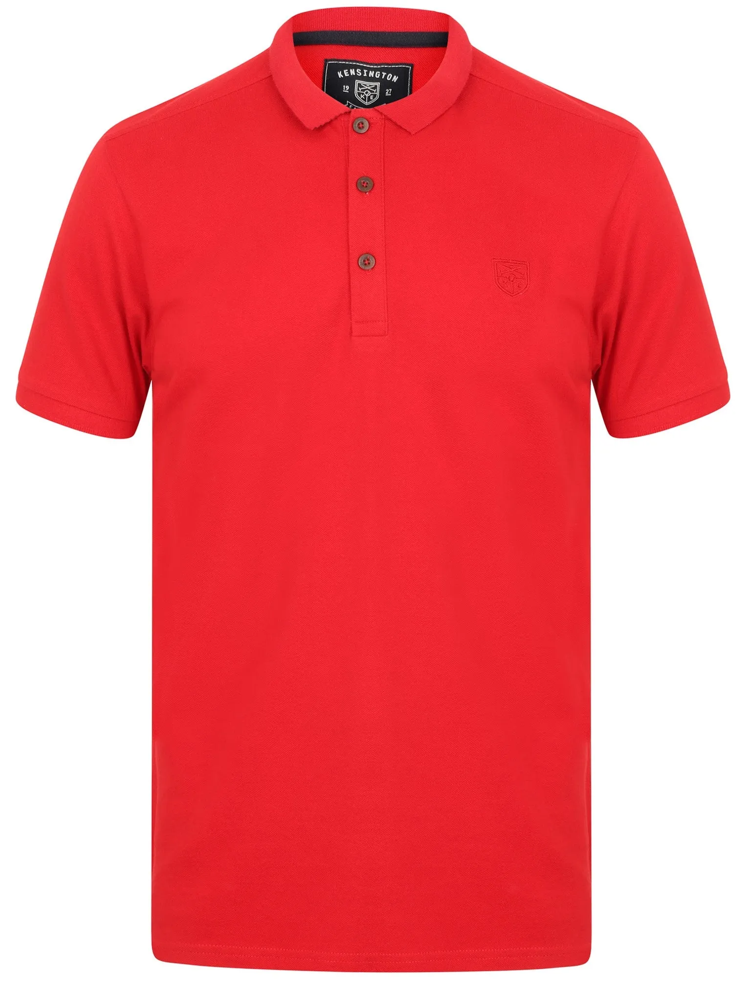 Lewisham Cotton Pique Polo Shirt In Samba Red - Kensington Eastside