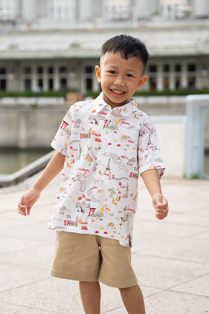 Little Man Shirt - Around The World