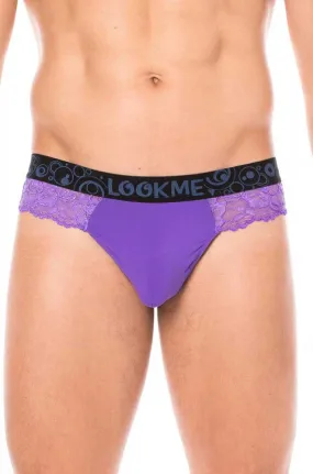 Lookme Lace Thong Underwear Purple 2006-57 Size L