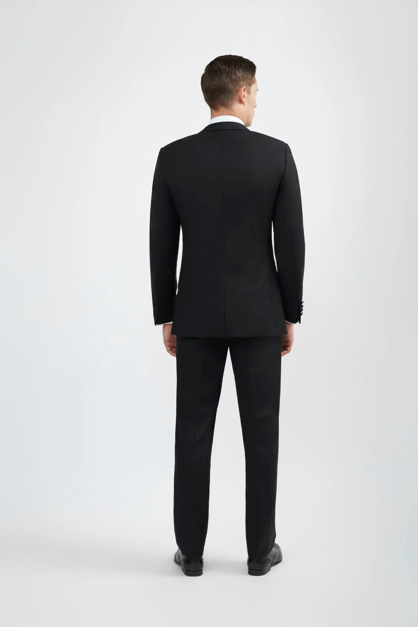 Luxurious 100% Super Fine Italian Wool Classic Black Tuxedo