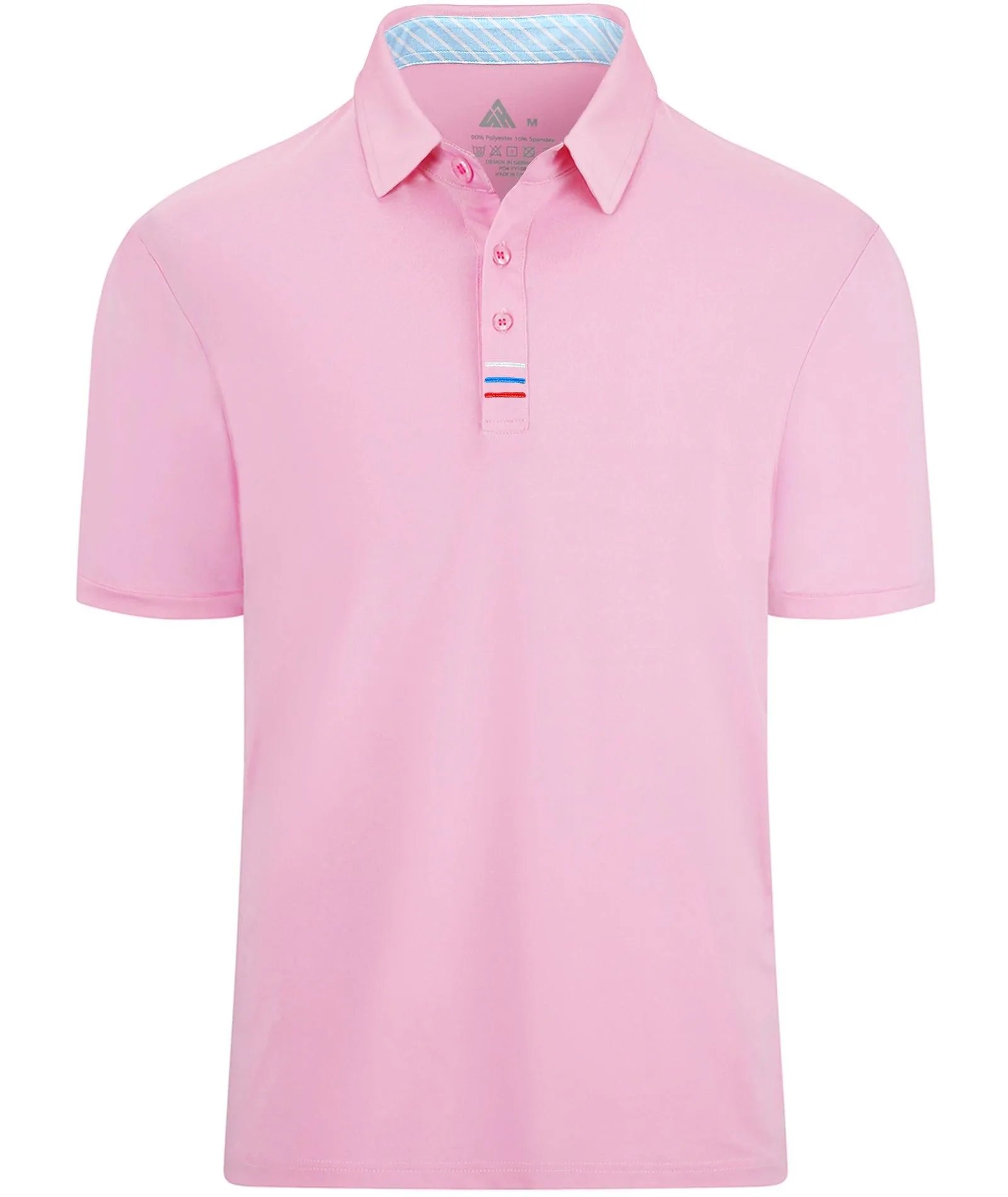 Men's 3 Button Up Golf Polo Shirt-ZPK007204