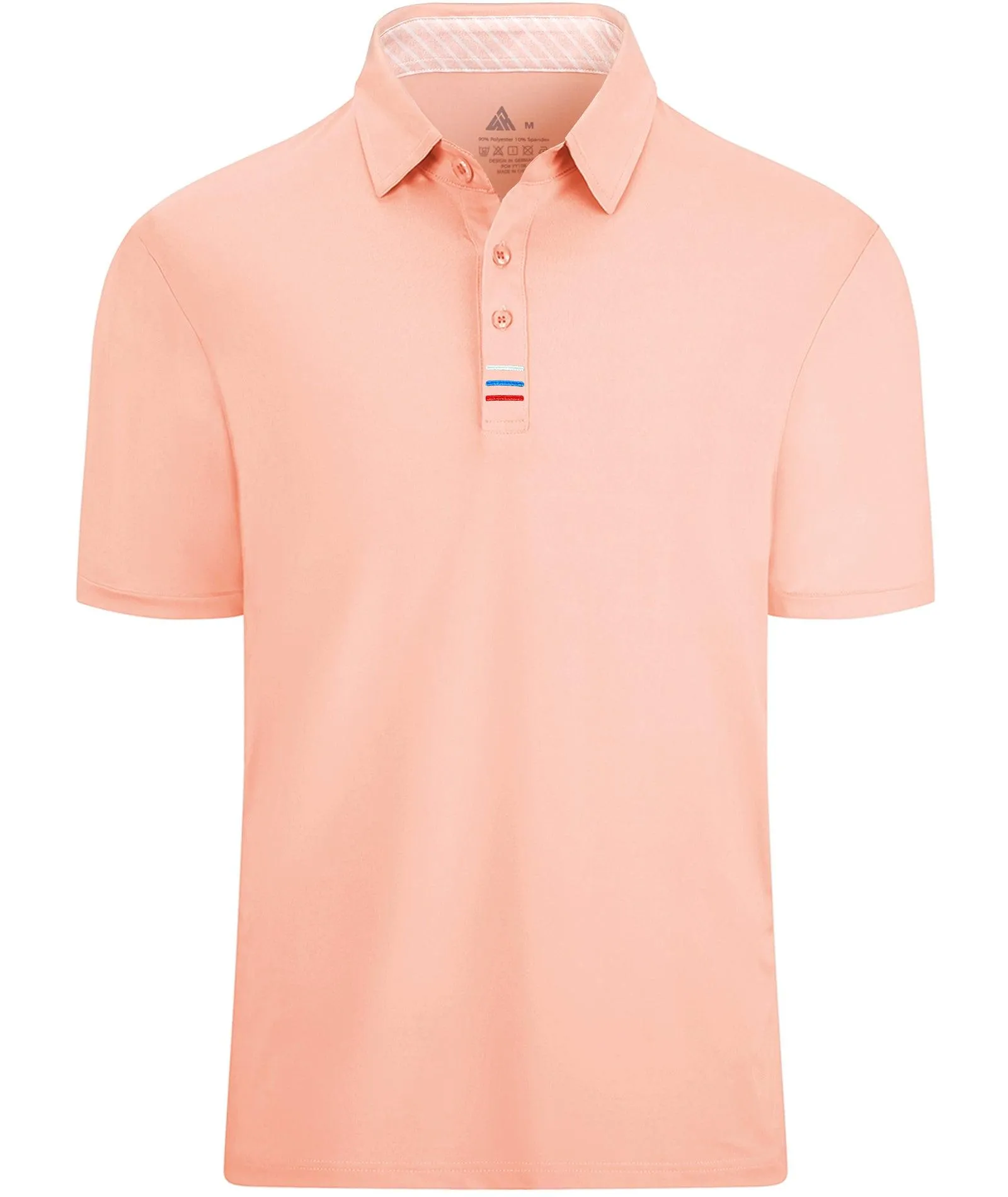 Men's 3 Button Up Golf Polo Shirt-ZPK007204