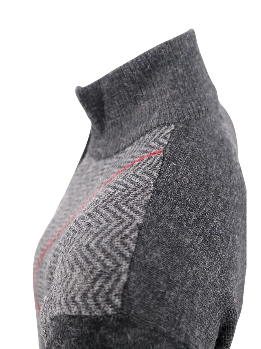 Men's Baby Alpaca Half Zip DAVID Sweater