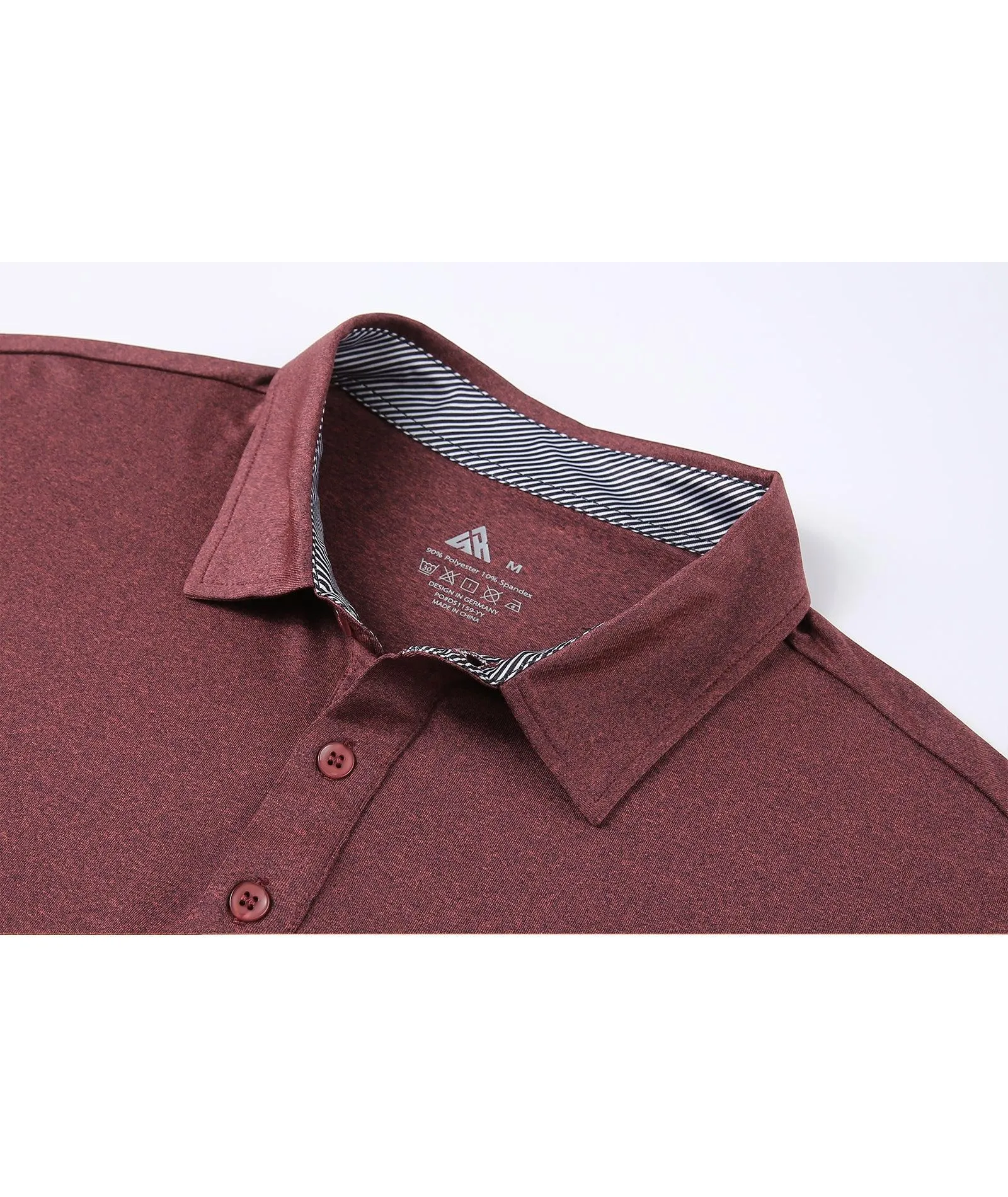 Men's Button Up Regular Fit Polo Shirt-ZPK007209