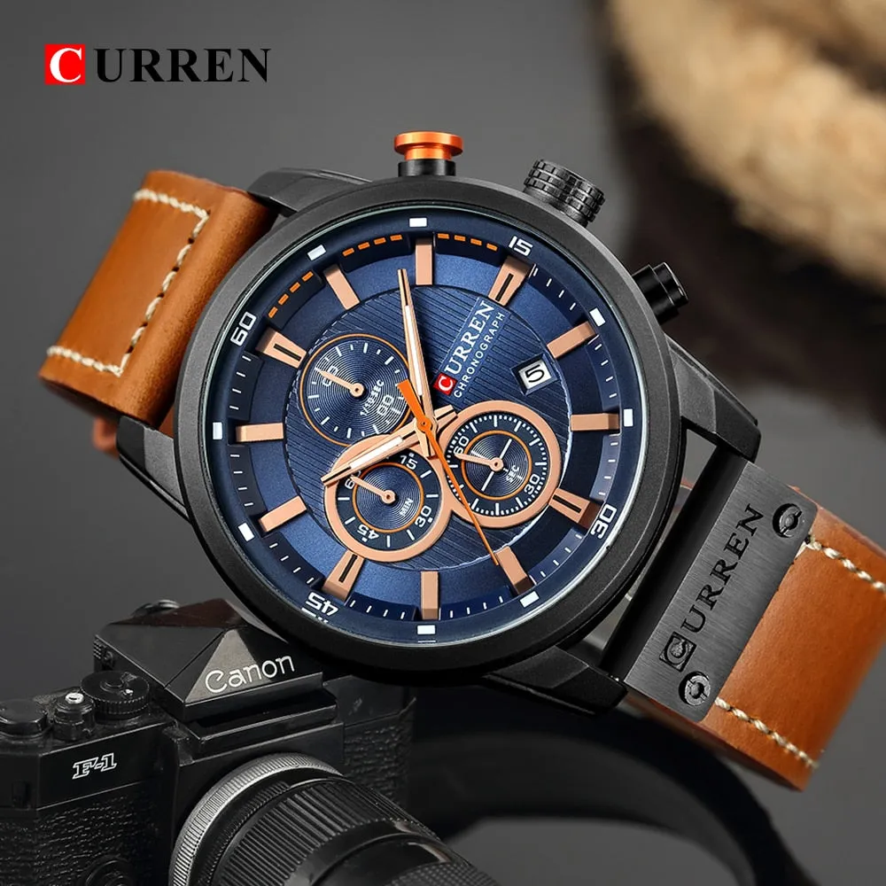 Men's Curren Luxury Chronograph Quartz Watch