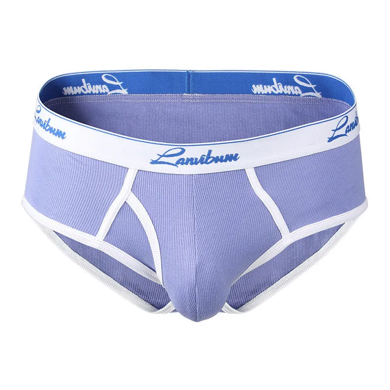 Men's Pure Cotton Screw Thread Underwear