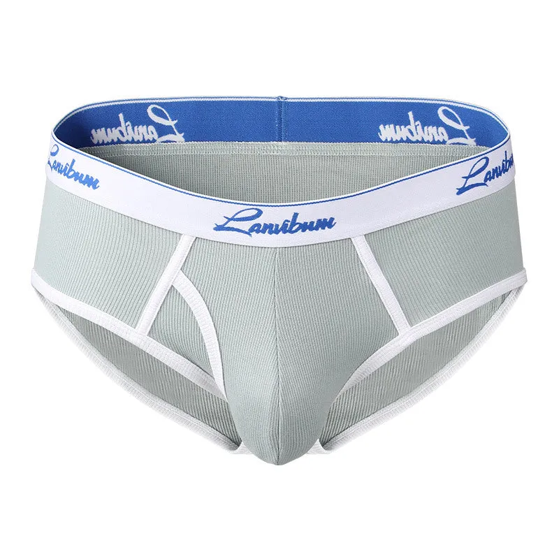 Men's Pure Cotton Screw Thread Underwear