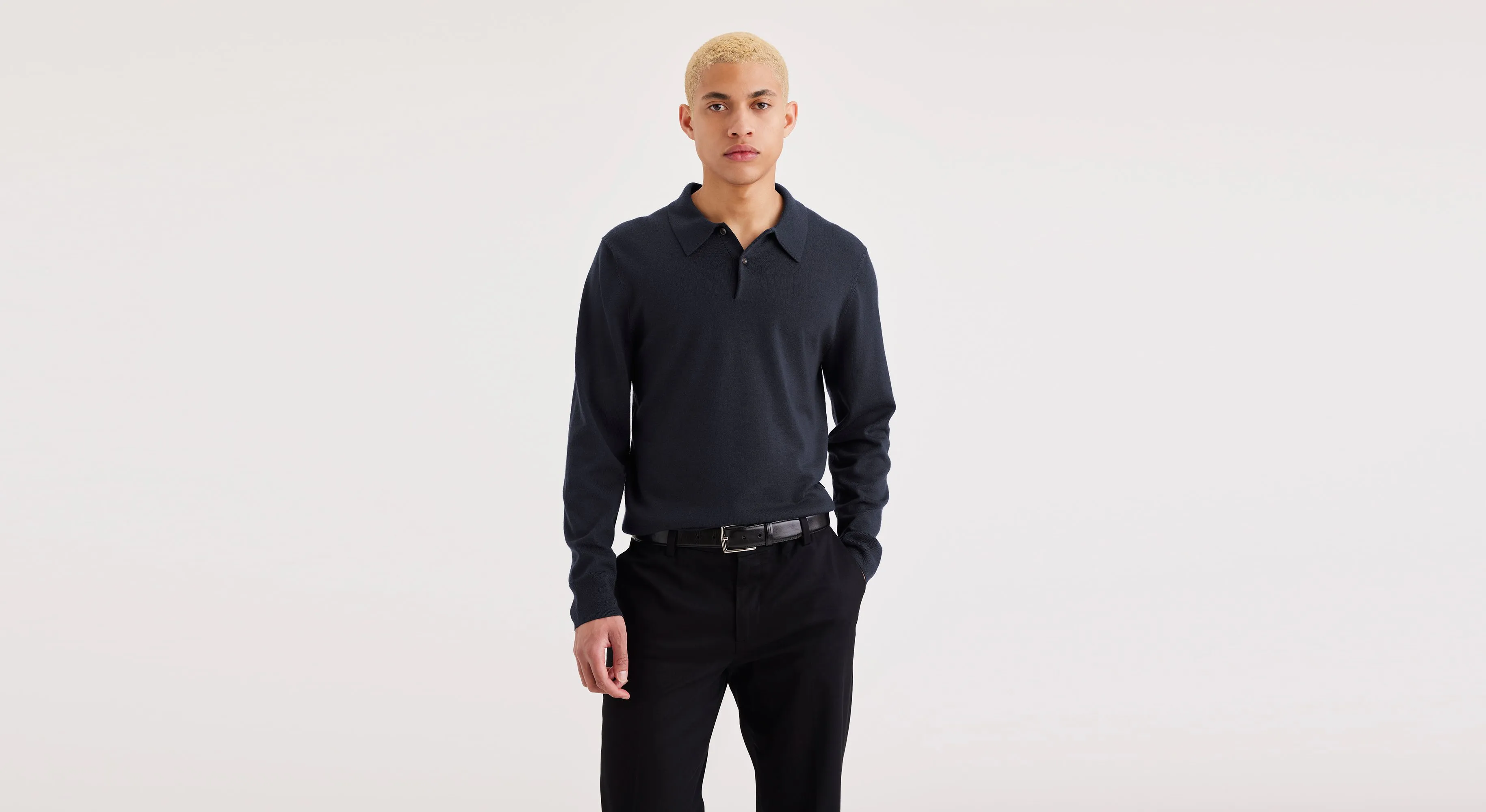 Men's Regular Fit Polo Sweater