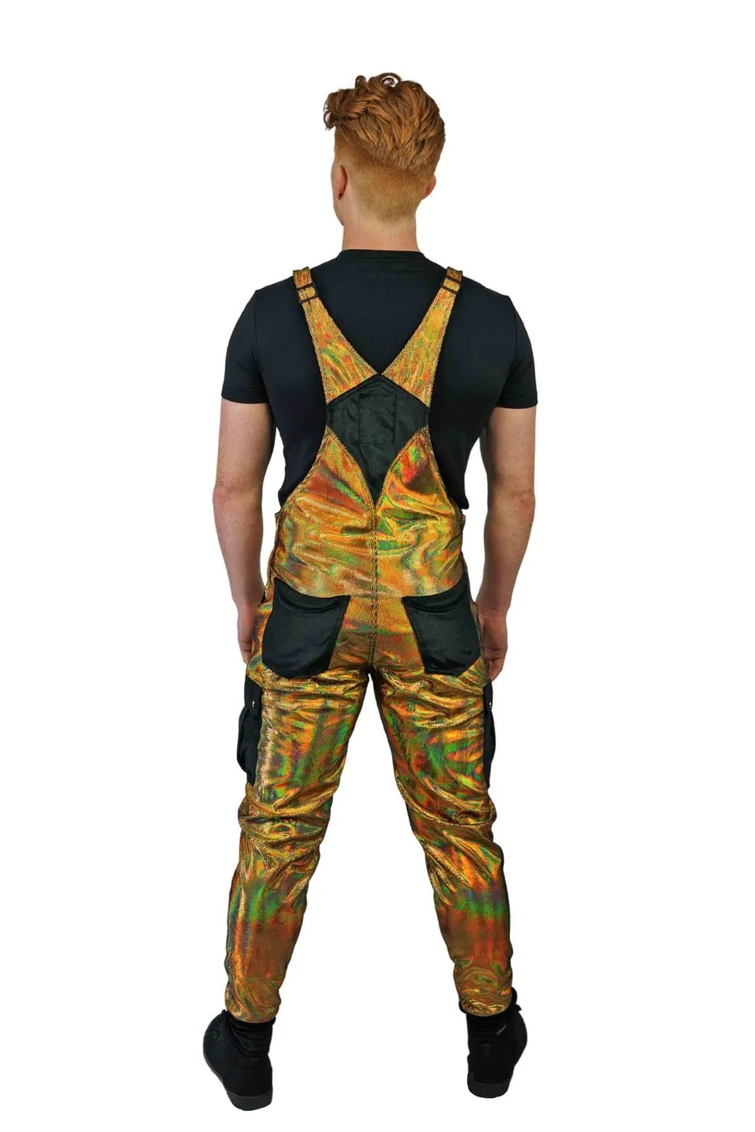 Mens Slim Fit Overalls - Gold Rush