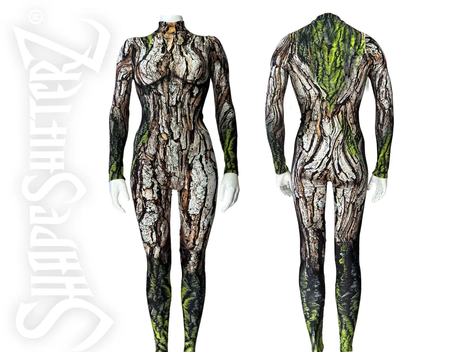 MissMossTree Costume Bodysuit with high collar and hidden zipper in the back - Cosplay | Athletics | Performance