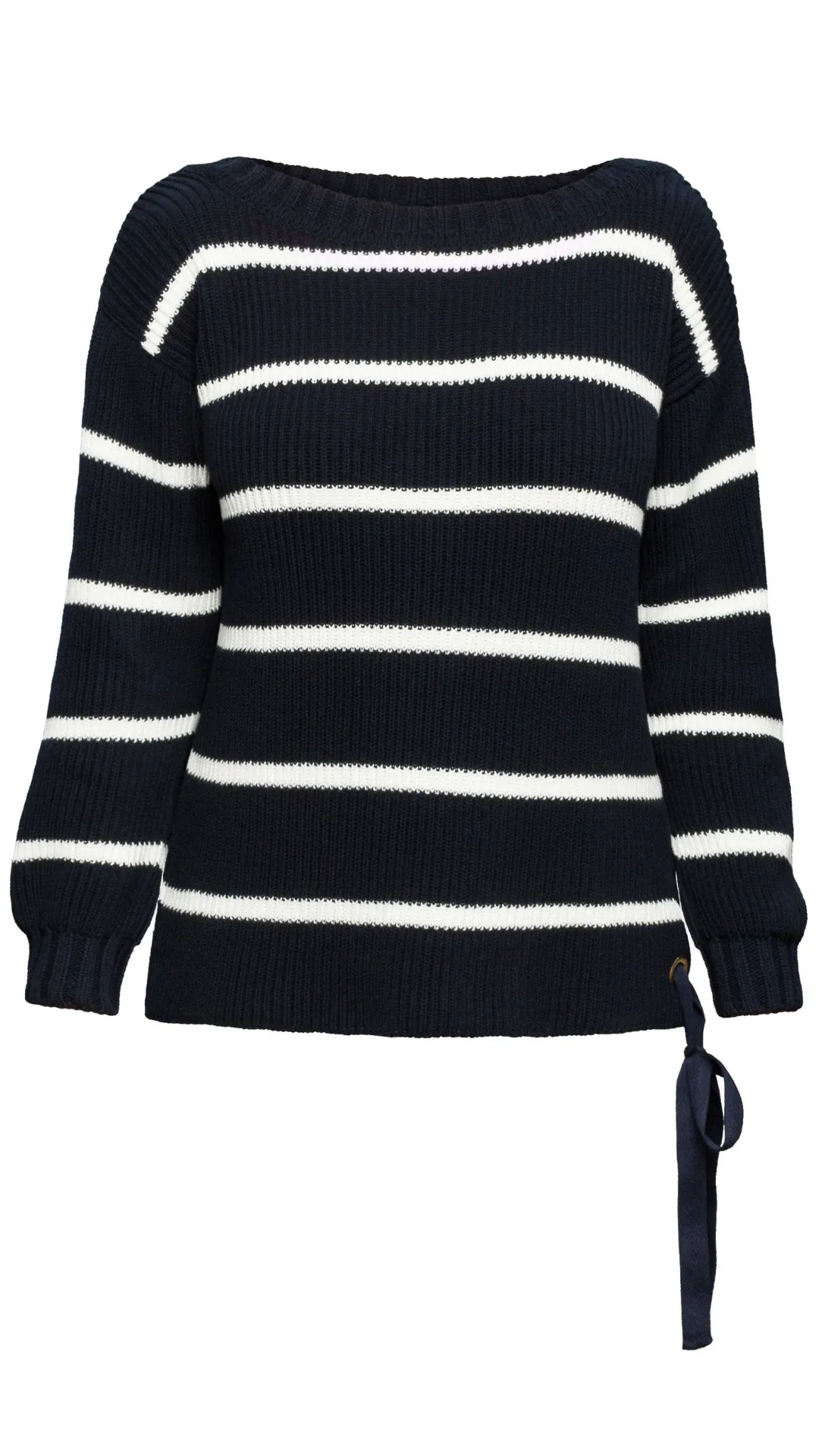 Monaco Sweater - Midnight Blue & White