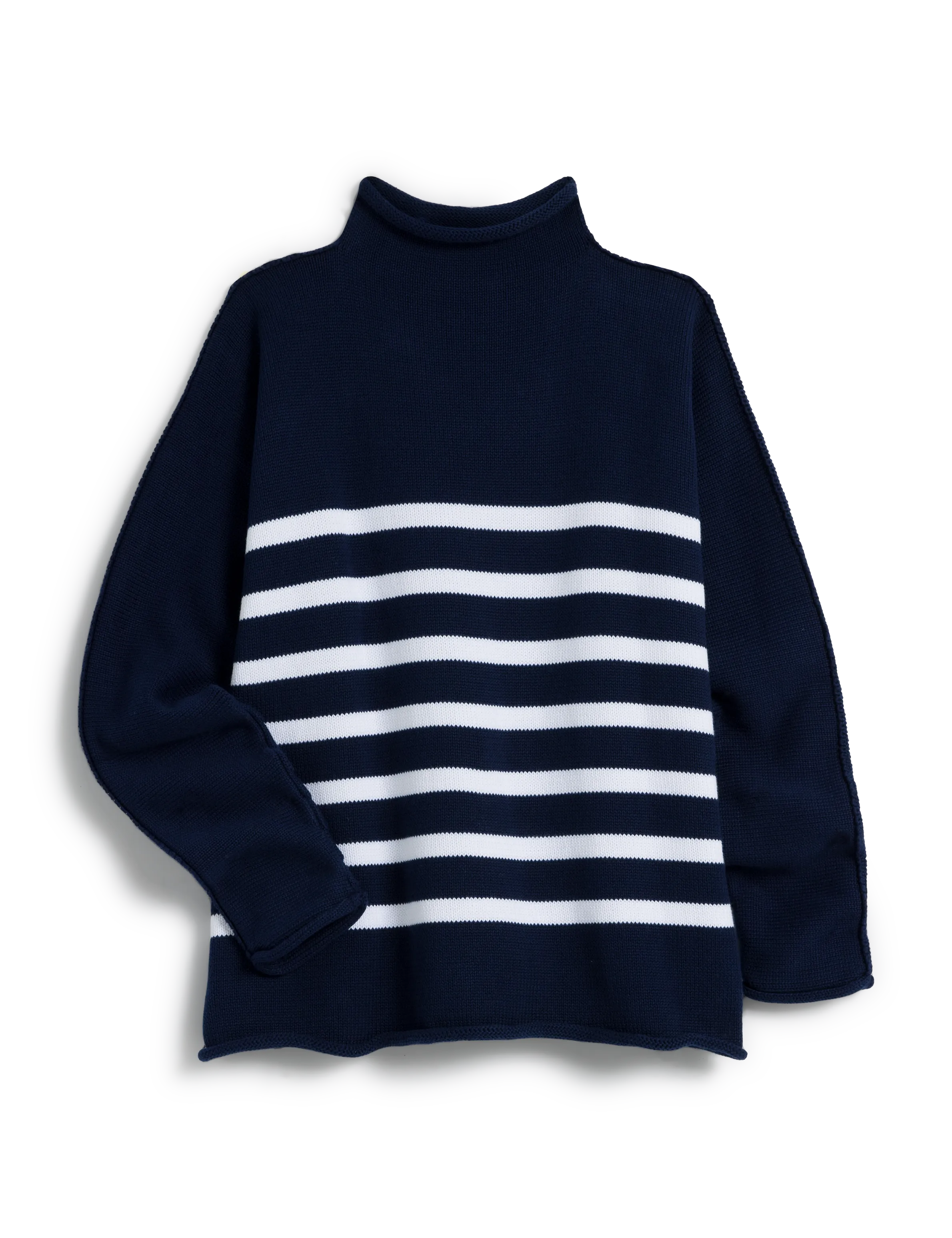 MONTEREY Navy with White Stripe, Pure Italian Cotton