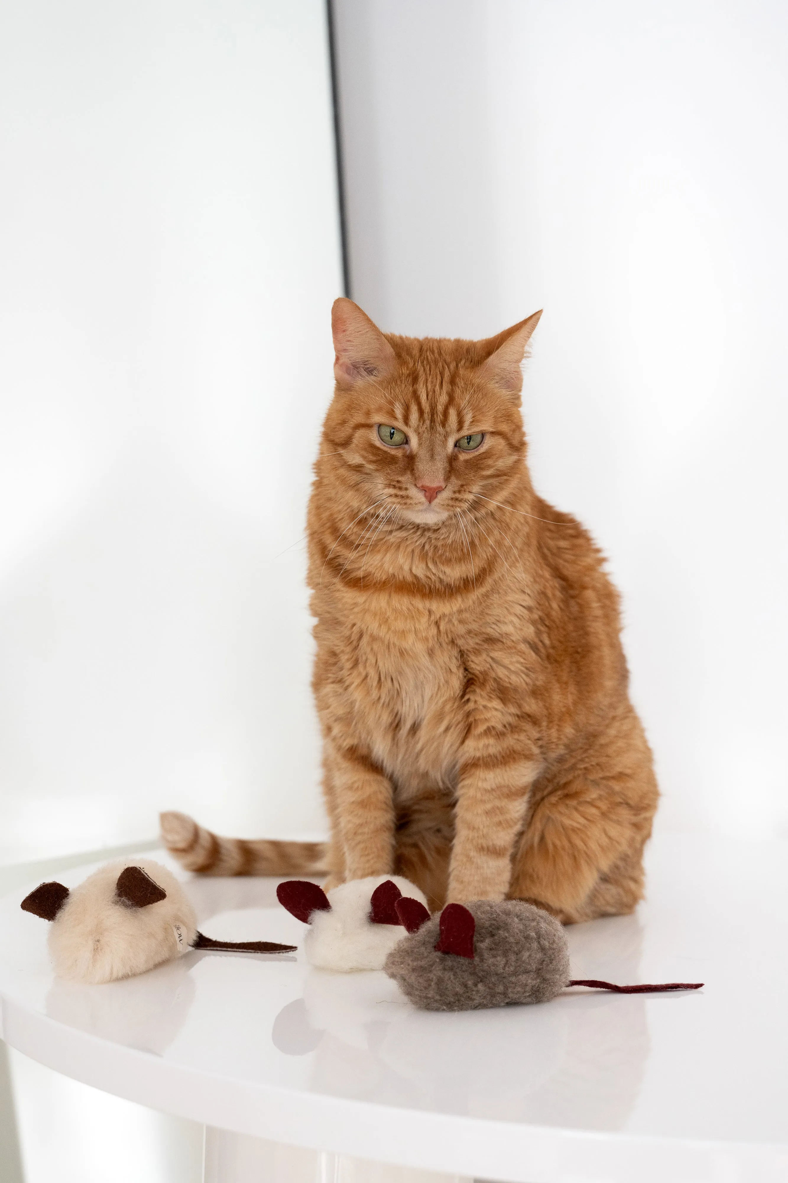 Natural Sheepskin Cat Toy: Mouse