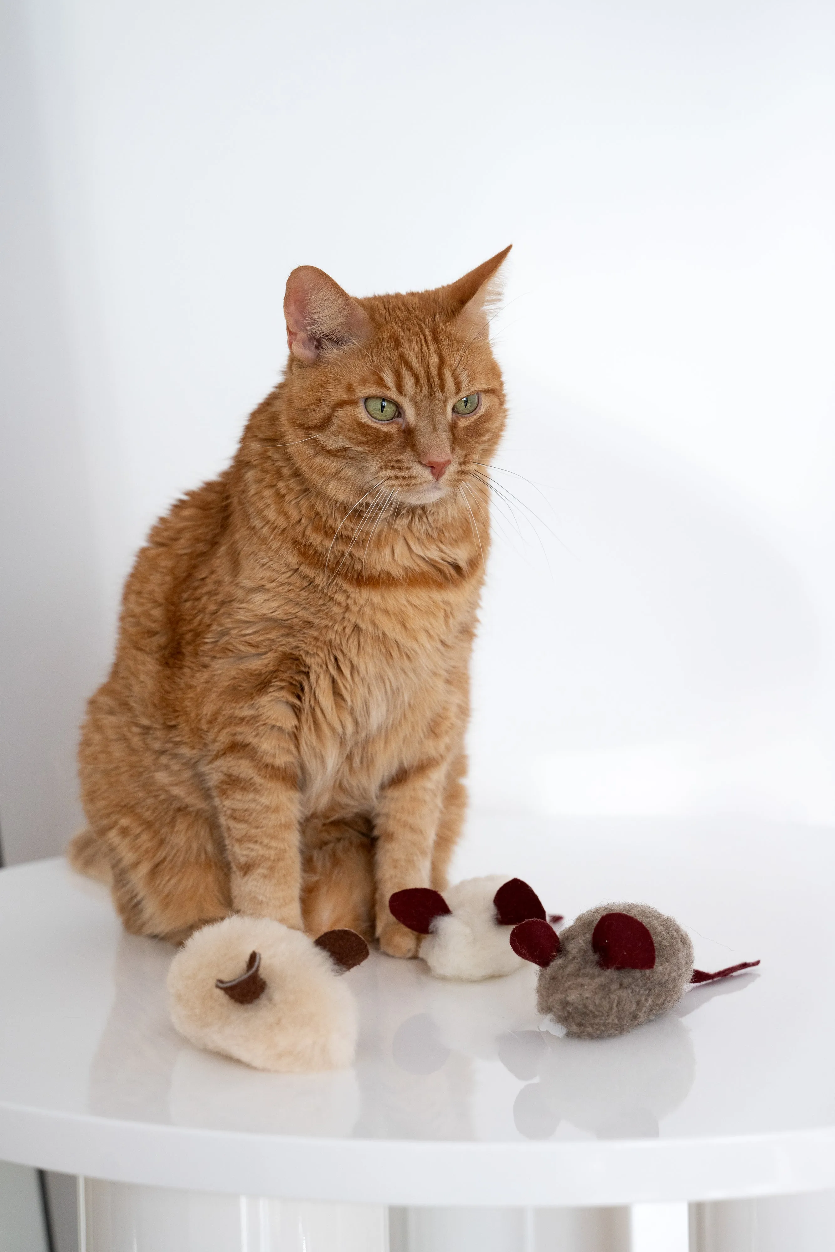 Natural Sheepskin Cat Toy: Mouse